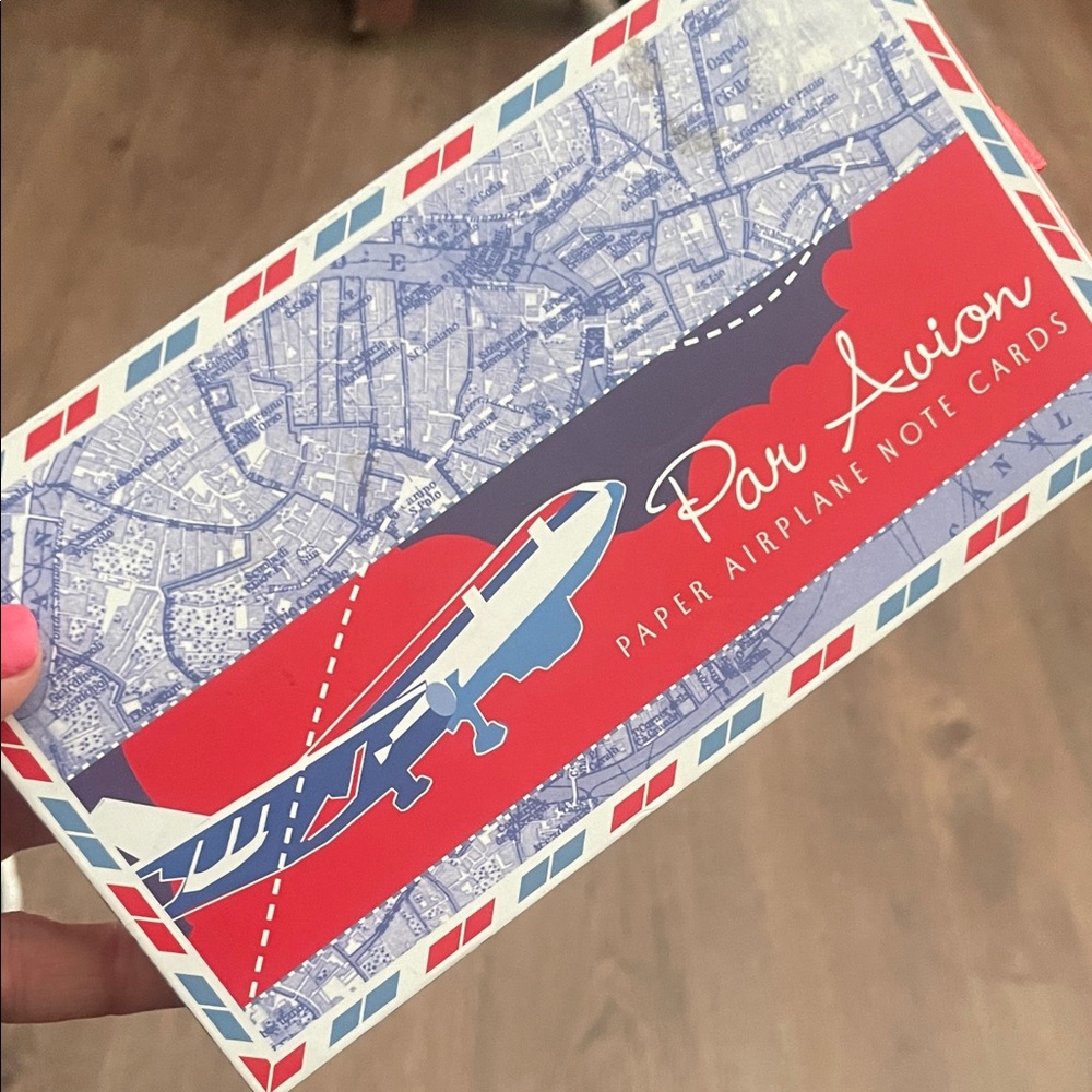 Par Avion Paper Airplane Note Cards